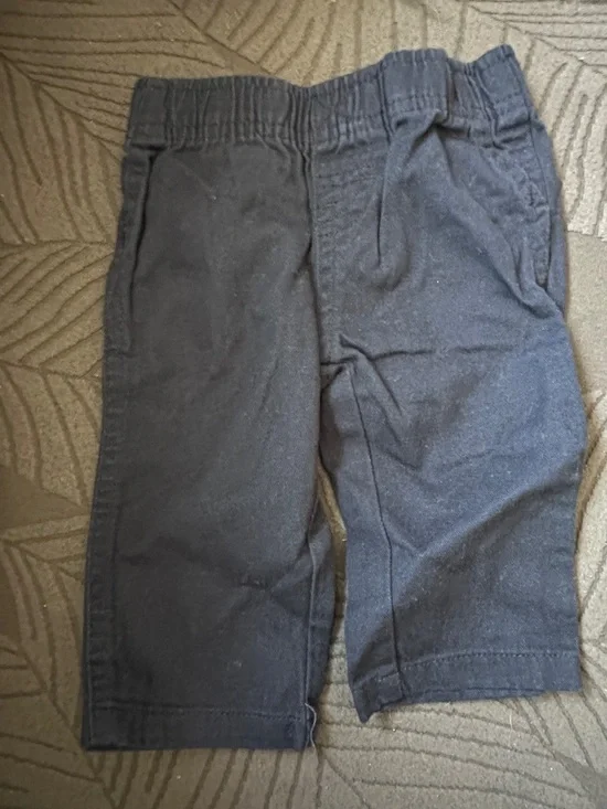 Wrangler Cream, Brown & Light Blue Plaid Onesie with Navy Shorts - Picture 3 of 3